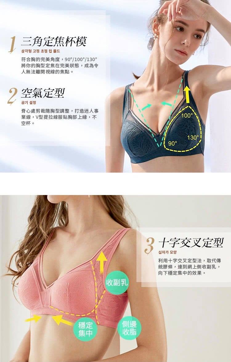 【現貨】【韓國蕾絲透膚美胸無鋼圈內衣】